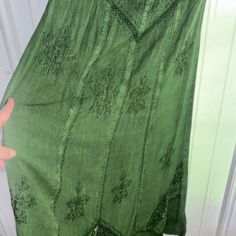 Holy Clothing Ena Maxi in Huntress Green Medium Fairy Core Medieval Renaissance - Picture 5 of 12